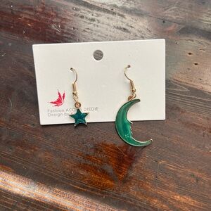 Gold asymmetrical earrings